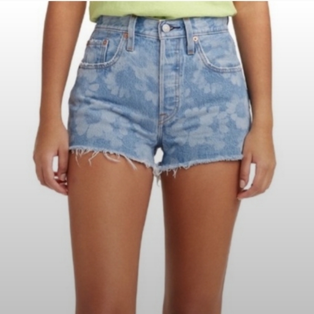 Levi’s 501 Floral Denim Shorts